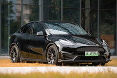 Tesla Model Y 2020-ON with Aftermarket Parts - Side Skirts Pre-preg Carbon Fiber from Karbel Carbon