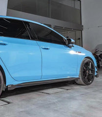 Volkswagen GTI MK8 2022-ON with Aftermarket Parts - Side Skirts Pre-preg Carbon Fiber from Karbel Carbon