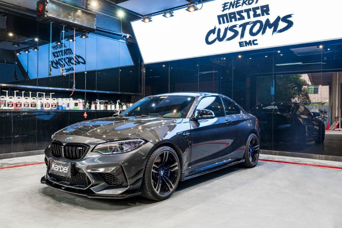 BMW M2 / M2C F87 2016 2017 2018 2019 2020 2021 with Aftermarket Parts -  Front Fenders Pre-preg Carbon Fiber from Karbel Carbon