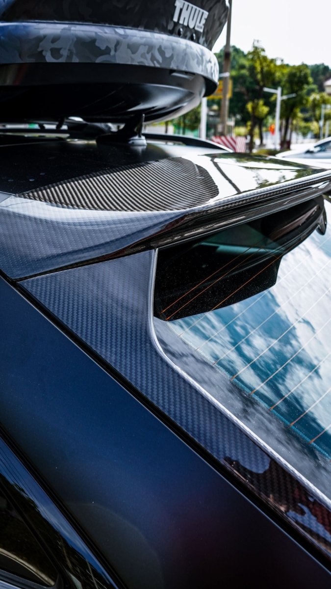 Audi A6 Allroad C8 2020-ON with Aftermarket Parts - V1 Style Rear Roof Spoiler Pre-preg Carbon Fiber from Karbel Carbon