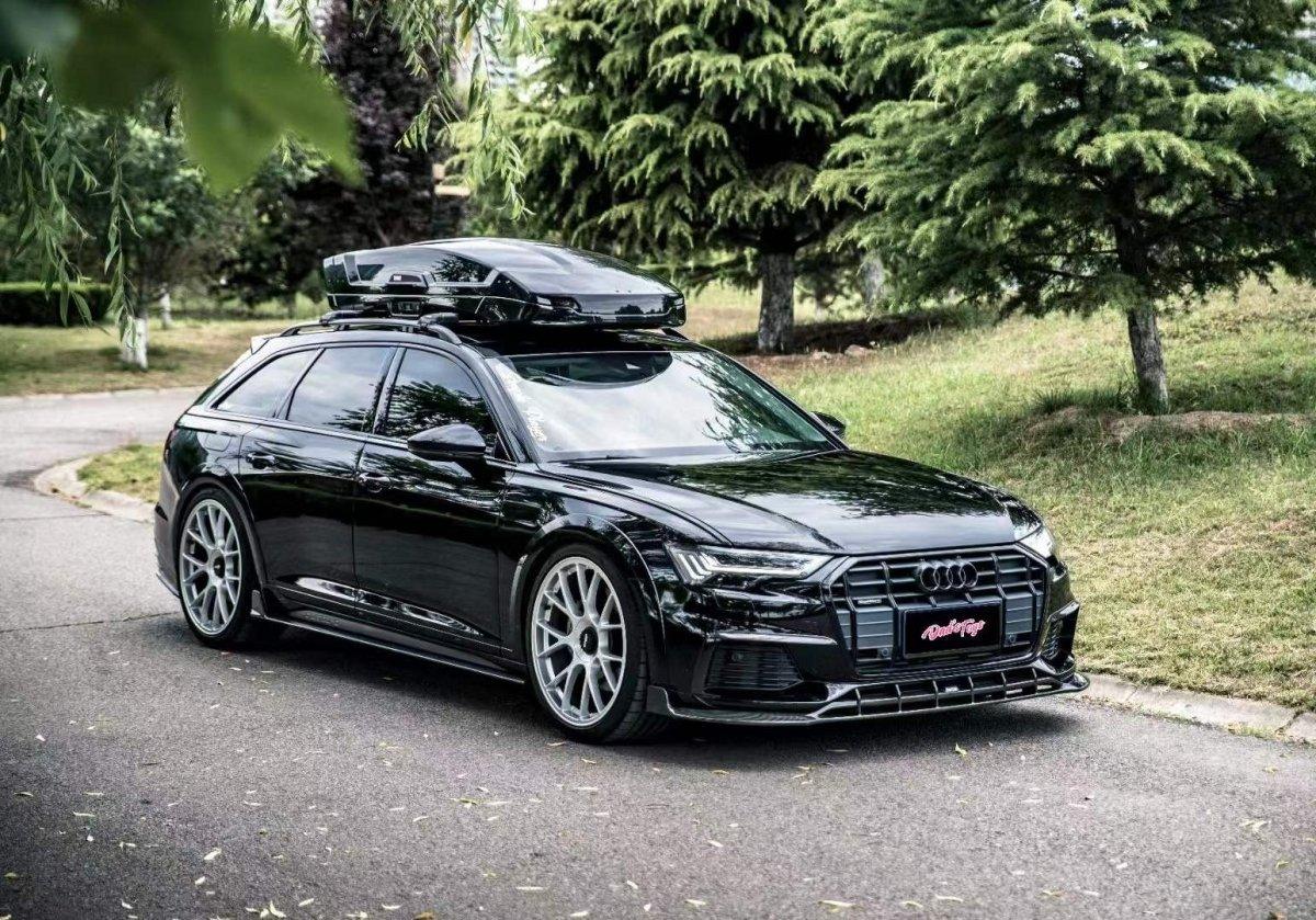Audi A6 Allroad C8 2020-ON with Aftermarket Parts - V2 Style Front Lip Pre-preg Carbon Fiber from Karbel Carbon