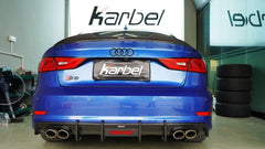 Audi S3 A3 (with S bumper) 8V 2014 2015 2016 With Aftermarket Parts - Rear Diffuser Pre-preg Carbon Fiber from Karbel Carbon