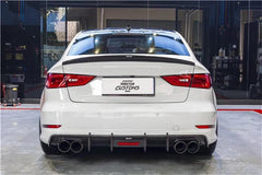 Audi S3 A3 (with S bumper) 8V 2014 2015 2016 With Aftermarket Parts - Rear Diffuser Pre-preg Carbon Fiber from Karbel Carbon