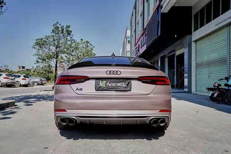 Audi RS5 S5 A5 B9 / B9.5 2017-ON with Aftermarket Parts - Rear Lip Spoiler Pre-preg Carbon Fiber from Karbel Carbon