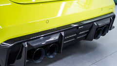 BMW M4 G82 / G83 2021-ON with Aftermarket Parts - Carbon Fiber Rear Diffuser & Canards from Karbel Carbon