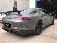 Mercedes Benz AMG GT 4 Door GT53 GT50 X290 C290 2019-ON with Aftermarket Parts - Brabus Style Rear Diffuser & Exhaust Tips Carbon Fiber from Aero Republic