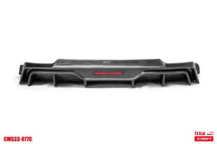 Tesla Model 3 Performance Long Range Standard Base 2017-2023 with Aftermarket Parts - V5 Style Rear Diffuser & Canards Carbon Fiber / FRP from CMST Tuning