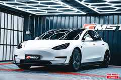 Tesla Model 3 Performance Long Range Standard Base 2017-2023 with Aftermarket Parts - V2 Style Side Skirts Carbon Fiber / FRP from CMST Tuning