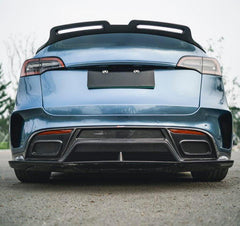 Upgrade Your Tesla Model Y Performance AWD Long Range RWD Standard 2020-ON with Aftermarket Parts - Rear Bumper Carbon Fiber / FRP from CMST Tuning