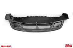 Tesla Model Y Performance AWD Long Range RWD Standard 2020-ON with Aftermarket Parts - V3 Style Rear Diffuser Carbon Fiber / FRP from CMST Tuning