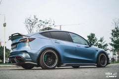 Tesla Model Y Performance AWD Long Range RWD Standard 2020-ON with Aftermarket Parts - V3 Style Rear Trunk Spoiler Carbon Fiber / FRP from CMST Tuning