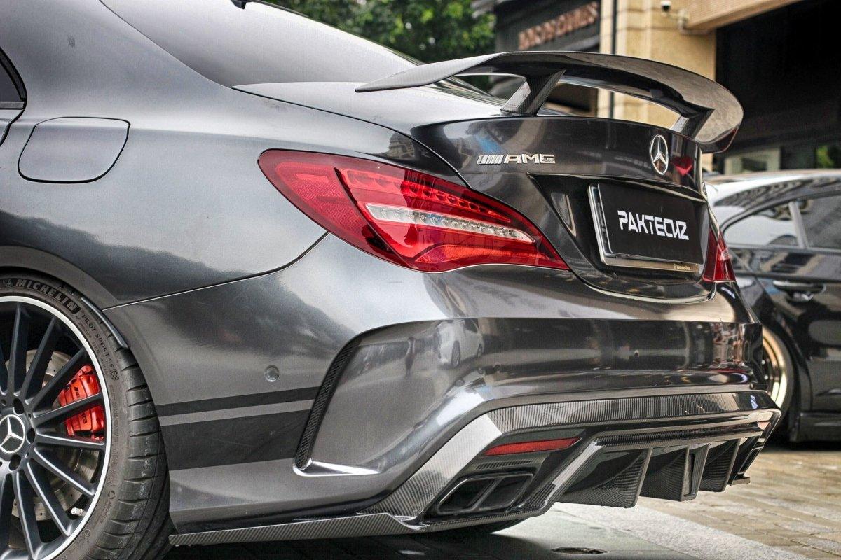 Paktechz C117 2014-2019 CLA-250 CLA-45 AMG Carbon Fiber Rear Diffuser (incl. F1 Light) - Performance SpeedShop