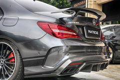 Paktechz C117 2014-2019 CLA-250 CLA-45 AMG Carbon Fiber Rear Diffuser (incl. F1 Light) - Performance SpeedShop