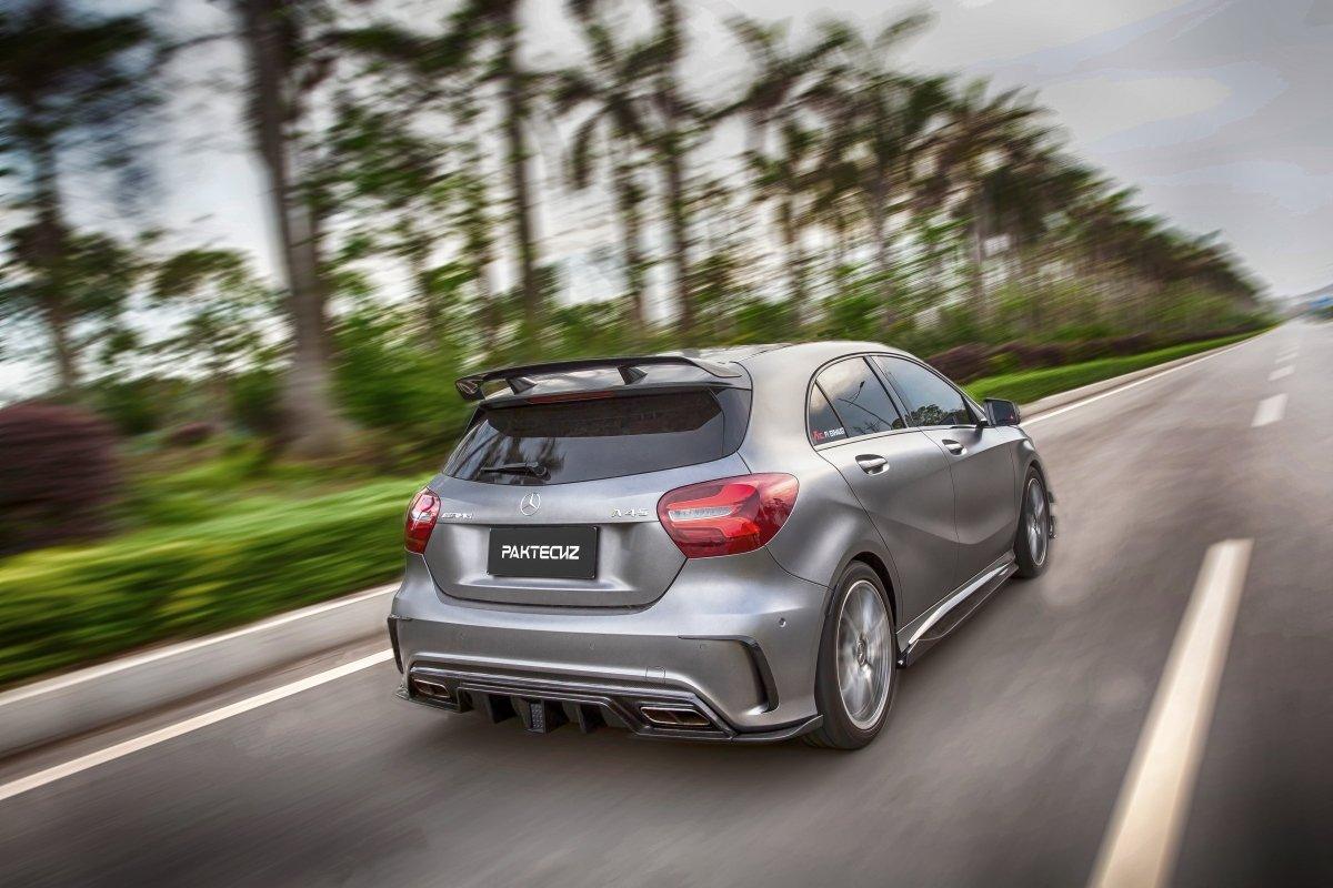 Paktechz Mercedes Benz A45 W176 Carbon Fiber Diffuser (incl. F1 Light) - Performance SpeedShop