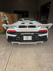 Aero Republic Vor V2 Style Rear Wing for Lamborghini Huracan Tecnica Performante Evo LP610 LP580 2015-2024 Carbon Fiber