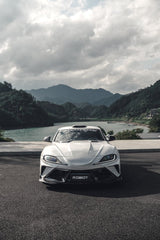 Toyota Supra MK5 A90 A91 3.0 2.0 2020-ON with Aftermarket Parts - "Alerion" Narrow Body Front Bumper & Lip Carbon Fiber / FRP from Robot Craftsman
