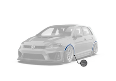 Volkswagen Golf R GTI Base MK7 MK7.5 2015 2016 2017 2018 2019 2020 2021 with Aftermarket Parts - Widebody Wheel Arches Carbon Fiber / FRP from Robot Craftsman