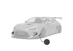 Toyota GT86 86 TRD GT SE Base ZN6 2017 2018 2019 2020 & Scion FR-S FRS ZN6 2013 2014 2015 2016 & BRZ TS Limited Premium ZN6 2013 2014 2015 2016 2017 2018 2019 2020 (compatible with ROBOT widebody kit) with Aftermarket Parts - Front Corner Canards (Pair) & Front Inner Vents Canards (Pair) Carbon Fiber / FRP from Robot Craftsman