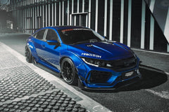 Honda Civic 10th Gen FC1 FC2 FC5 FC6 2016 2017 2018 2019 2020 2021 & Civic 10th Gen FC3 FC4 FK7 2017 2018 2019 2020 2021 with Aftermarket Parts - V1 Hood Bonnet Carbon Fiber / FRP from Robot Craftsman