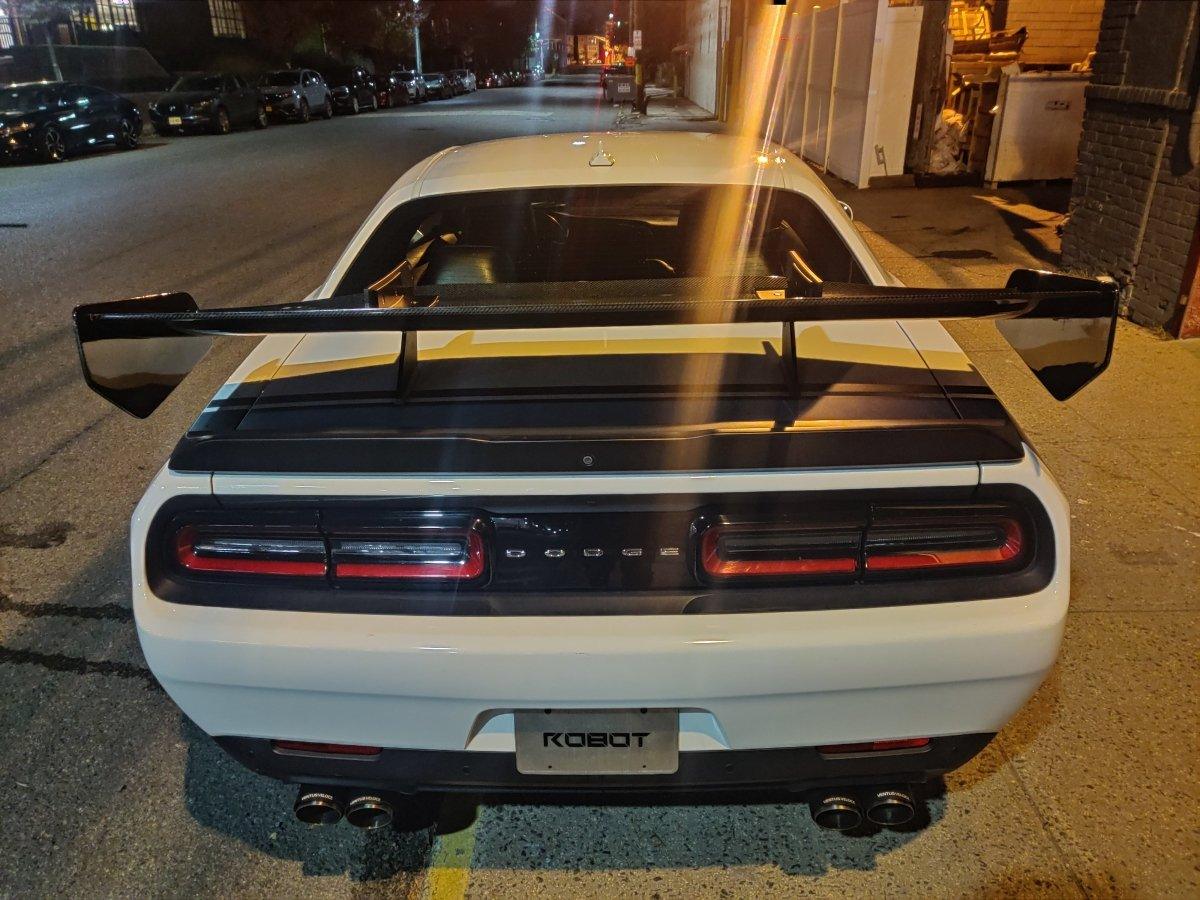 ROBOT CRAFTSMAN Carbon Fiber or FRP Swan Neck Hammer GT Wing For Dodge Challenger Scatpack RT Hellcat - Performance SpeedShop
