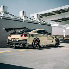 ROBOT CRAFTSMAN Carbon Fiber or FRP Swan Neck Hammer GT Wing For Nissan GTR R35 - Performance SpeedShop