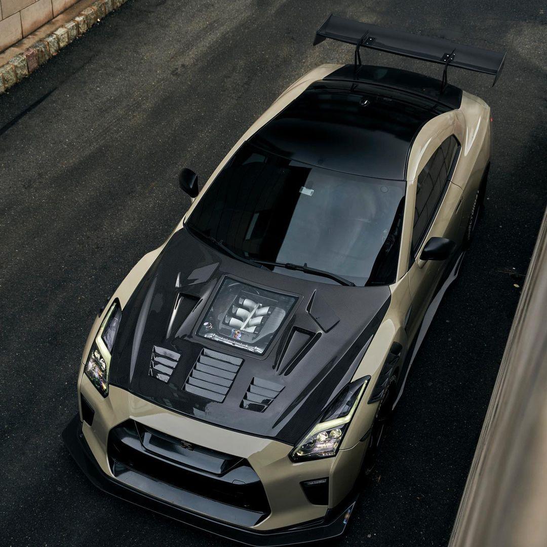 ROBOT CRAFTSMAN Carbon Fiber or FRP Swan Neck Hammer GT Wing For Nissan GTR R35 - Performance SpeedShop