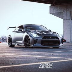ROBOT CRAFTSMAN Carbon Fiber or FRP Swan Neck Hammer GT Wing For Nissan GTR R35 - Performance SpeedShop