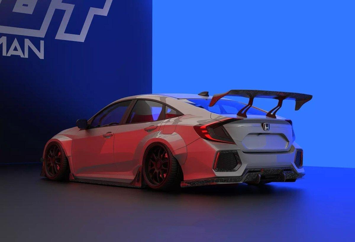 ROBOT CRAFTSMAN Carbon Fiber Widebody Kit For Honda Civic 10th Gen - Performance SpeedShop