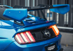 Ford Mustang Ecoboost V6 GT March1 Bullitt S550.1 S550.2 2015 2016 2017 2018 2019 2020 2021 2022 2023 with Aftermarket Parts - "CAVALIER" Ducktail Spoiler & Rear Trunk Lid Cover Carbon Fiber / FRP from Robot Craftsman