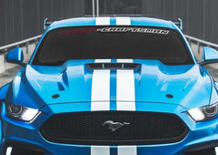 Ford Mustang Ecoboost V6 GT S550.1 2015 2016 2017 with Aftermarket Parts - "CAVALIER" Hood & Replacement Hood Carbon Fiber / FRP from Robot Craftsman