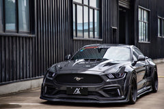 Ford Mustang Ecoboost V6 GT S550.1 2015 2016 2017 with Aftermarket Parts - "CAVALIER" Hood & Replacement Hood Carbon Fiber / FRP from Robot Craftsman
