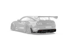 Ford Mustang Ecoboost V6 GT March1 Bullitt S550.1 S550.2 2015-2023 (note: dual exhaust tips) with Aftermarket Parts - CAVALIER Rear Diffuser Carbon Fiber/FRP from Robot Craftsman