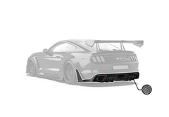 Ford Mustang Ecoboost V6 GT March1 Bullitt S550.1 S550.2 2015-2023 (note: dual exhaust tips) with Aftermarket Parts - CAVALIER Rear Diffuser Carbon Fiber/FRP from Robot Craftsman