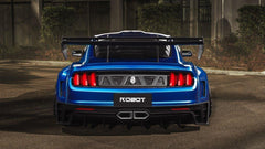 Ford Mustang Ecoboost V6 GT March1 Bullitt S550.1 S550.2 2015 2016 2017 2018 2019 2020 2021 2022 2023 with Aftermarket Parts - "DAWN & DUSK" Rear Window Louvers Carbon Fiber / FRP from Robot Craftsman