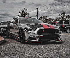 Mustang Ecoboost V6 GT March1 Bullitt S550.1 S550.2 2015 2016 2017 2018 2019 2020 2021 2022 2023 with Aftermarket Parts - "DAWN & DUSK" Roof Scoop Carbon Fiber / FRP from Robot Craftsman