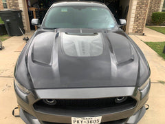 Ford Mustang Ecoboost V6 GT S550.1 2015-2017 & Mustang Ecoboost V6 GT March1 Bullitt S550.2 2018-2023 with Aftermarket Parts - "DAWN"  Hood Bonnet Carbon Fiber / FRP from Robot Craftsman