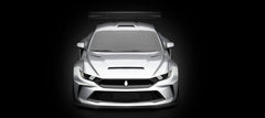 Ford Mustang Ecoboost V6 GT 2015 2016 2017 & Mustang Ecoboost V6 GT S550.1 2015 2016 2017 & Mustang Ecoboost V6 GT March1 Bullitt S550.2 2018 2019 2020 2021 2022 2023 with Aftermarket Parts - DUSK Front Bumper & Lip (Badge included) & Replacement Front Lip Only Carbon Fiber / FRP from Robot Craftsman