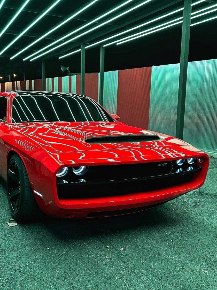 Challenger Demon Redeye Hellcat T/A Scat Pack 392 SRT R/T SXT SE 2008 2009 2010 2011 2012 2013 2014 2015 2016 2017 2018 2019 2020 2021 2022 2023 with Aftermarket Parts - "CHOPPER" Front Bumper Carbon Fiber / FRP from Robot Craftsman