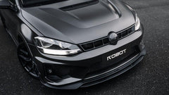 Volkswagen Golf R GTI Base MK7 MK7.5 2015 2016 2017 2018 2019 2020 2021 & Golf R GTI Base MK7 2015 2016 2017 & Golf R GTI Base MK7.5 2018 2019 2020 2021 with Aftermarket Parts - Front Lip & Front Bumper Carbon Fiber / FRP from Robot Craftsman