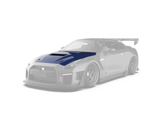 Nissan GTR Nismo Black Edition Track Edition Premium Base 2008 2009 2010 2011 2012 2013 2014 2015 2016 (for installation on 2017-2024 vehicles, 2008-2016 front bumper is recommended) with Aftermarket Parts - "Godzilla" Hood Bonnet Carbon Fiber / FRP from Robot Craftsman