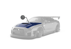 Nissan GTR Nismo Black Edition Track Edition Premium Base 2008 2009 2010 2011 2012 2013 2014 2015 2016 (for installation on 2017-2024 vehicles, 2008-2016 front bumper is recommended) with Aftermarket Parts - "Godzilla" Hood Bonnet Carbon Fiber / FRP from Robot Craftsman