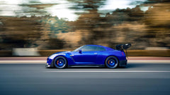 Nissan GTR Nismo T-Spec Black Edition Track Edition Premium Pure 2008 2009 2010 2011 2012 2013 2014 2015 2016 2017 2018 2019 2020 2021 2022 2023 2024 (slightly wider than stock, designed to be compatible with ROBOT CRAFTSMAN front bumper) with Aftermarket Parts - "Godzilla" Narrow Body Rear Front Fenders Carbon Fiber / FRP from Robot Craftsman