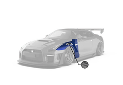 Nissan GTR Nismo T-Spec Black Edition Track Edition Premium Pure 2008 2009 2010 2011 2012 2013 2014 2015 2016 2017 2018 2019 2020 2021 2022 2023 2024 (slightly wider than stock, designed to be compatible with ROBOT CRAFTSMAN front bumper) with Aftermarket Parts - "Godzilla" Narrow Body Rear Front Fenders Carbon Fiber / FRP from Robot Craftsman