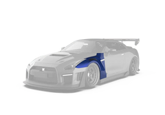 Nissan GTR Nismo T-Spec Black Edition Track Edition Premium Pure 2008 2009 2010 2011 2012 2013 2014 2015 2016 2017 2018 2019 2020 2021 2022 2023 2024 (slightly wider than stock, designed to be compatible with ROBOT CRAFTSMAN front bumper) with Aftermarket Parts - "Godzilla" Narrow Body Rear Front Fenders Carbon Fiber / FRP from Robot Craftsman