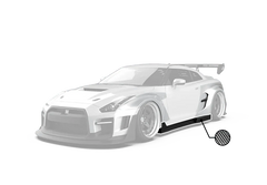 Nissan GTR Nismo T-Spec Black Edition Track Edition Premium Pure  CBA DBA EBA 2008 2009 2010 2011 2012 2013 2014 2015 2016 2017 2018 2019 2020 2021 2022 2023 2024 (designed to be compatible with ROBOT CRAFTSMAN front bumper) with Aftermarket Parts - "Godzilla" Widebody Wheel Arches & Side Skirts Carbon Fiber / FRP from Robot Craftsman