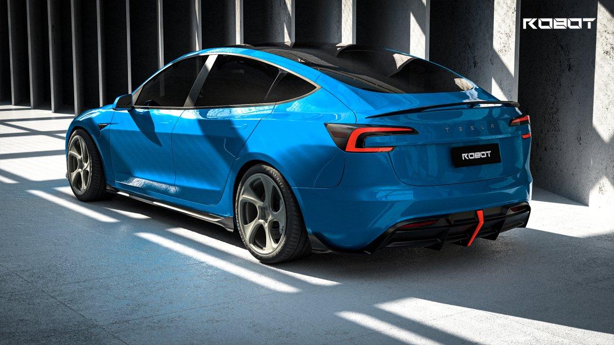 Robot Craftsman "Hidrogai" Rear Diffuser for Tesla Model 3 2024-ON - Performance SpeedShop