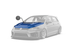 Volkswagen Golf R GTI Base MK7 MK7.5 2015 2016 2017 2018 2019 2020 2021 with Aftermarket Parts - Hood Bonnet Carbon Fiber / FRP from Robot Craftsman