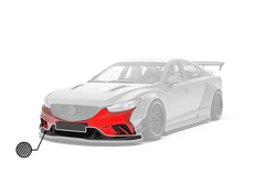 Mazda6 Sport Grand Touring Singature Carbon Edition 2014 2015 & Mazda6 Grand Touring 2016 2017 & Mazda6 Sport Grand Touring Singature Carbon Edition 2014 2015 2016 2017 2018 2019 2020 2021 2022 with Aftermarket Parts - 2014-2017 Version A / 2016-2017 Version B Front Bumper & Lip & Lower Front Splitter Lower Splitter from Robot Craftsman