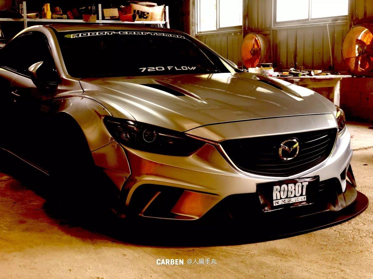 Mazda6 Sport Grand Touring Singature Carbon Edition 2014 2015 & Mazda6 Grand Touring 2016 2017 & Mazda6 Sport Grand Touring Singature Carbon Edition 2014 2015 2016 2017 2018 2019 2020 2021 2022 with Aftermarket Parts - 2014-2017 Version A / 2016-2017 Version B Front Bumper & Lip & Lower Front Splitter Lower Splitter from Robot Craftsman