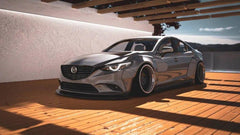 Mazda6 Sport Grand Touring Singature Carbon Edition 2014 2015 2016 2017 2018 2019 with Aftermarket Parts - For OEM Bumper Front Lip Carbon Fiber / FRP from Robot Craftsman
